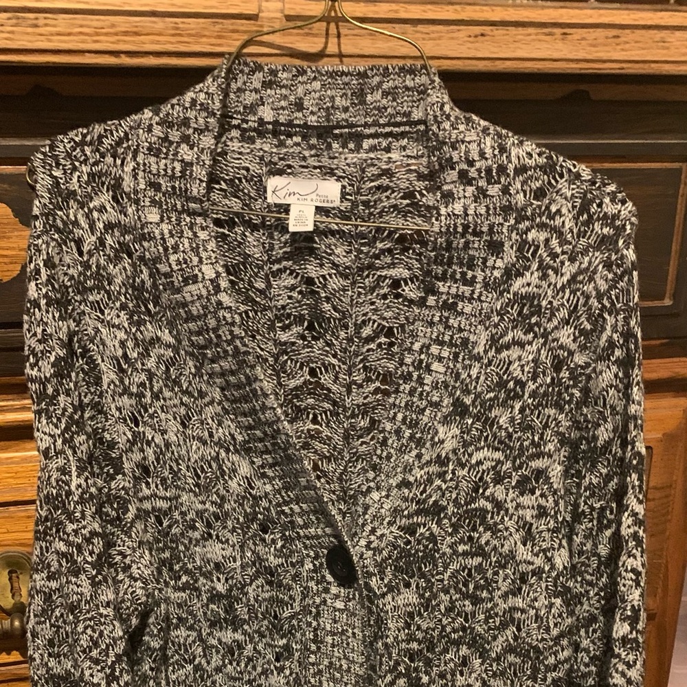 Petite Kim Rogers Grey Knit Sweater